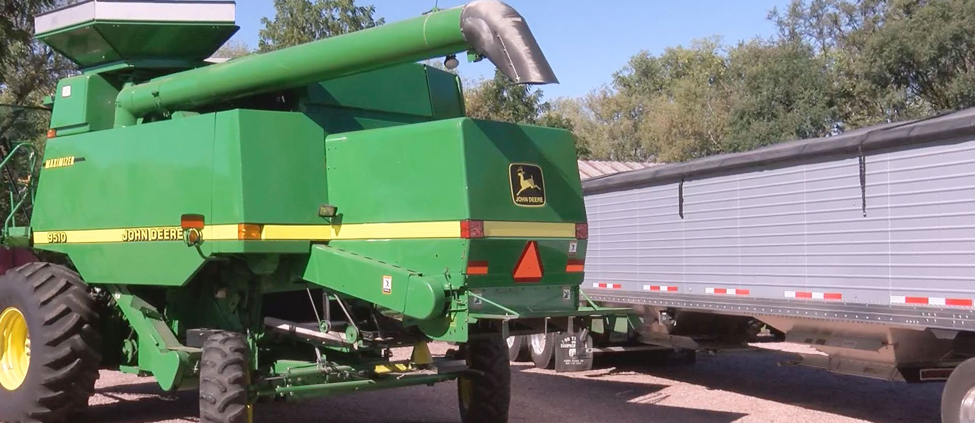 farmer fields harvest time equipment