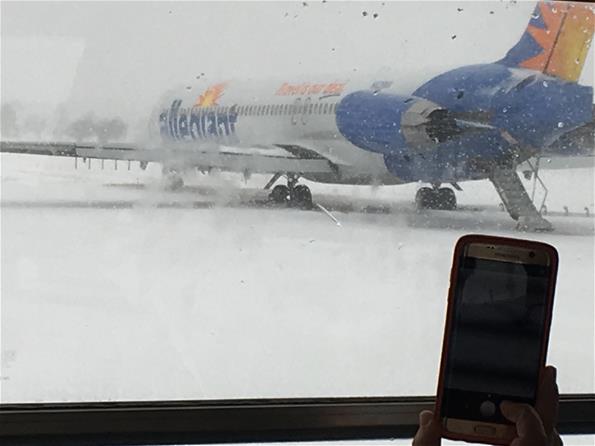 Allegiant plane off runway Allegiant plane off runway