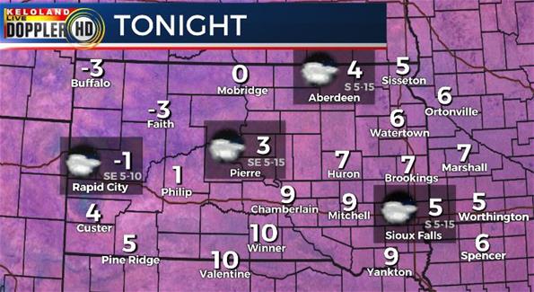 Monday night South Dakota weather Monday night South Dakota weather