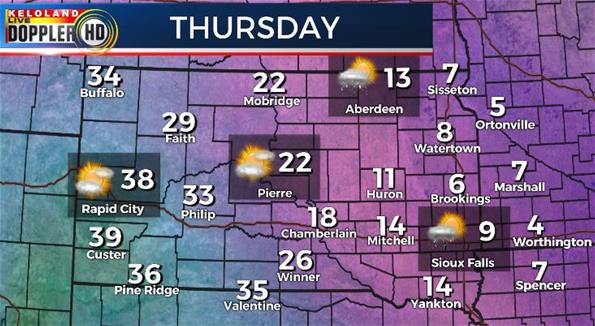 South Dakota weather Thursday South Dakota weather Thursday