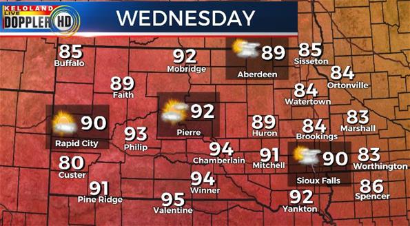 South Dakota Wednesday weather forecast South Dakota Wednesday weather forecast