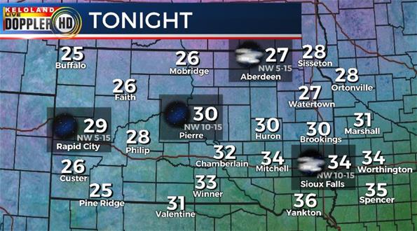 Tuesday night South Dakota weather forecast Tuesday night South Dakota weather forecast